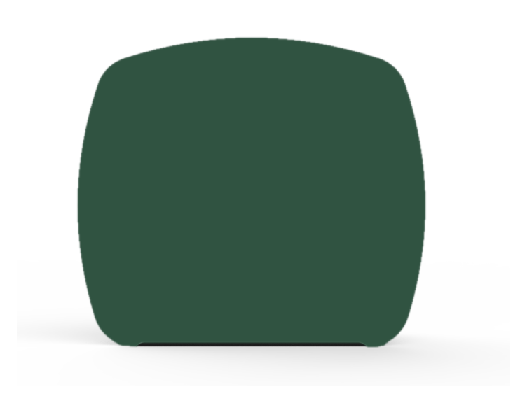 Plaque décorative pour composteur - plane et carrée - vert pin