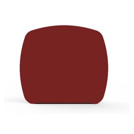 Plaque décorative pour composteur - plane et carrée - rouge brun