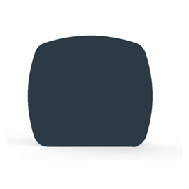 Plaque décorative pour composteur - plane et carrée - bleu gris