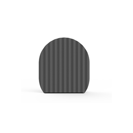 Plaque décorative pour composteur - ondulée et oblongue - noir