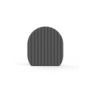 Plaque décorative pour composteur - ondulée et oblongue - noir