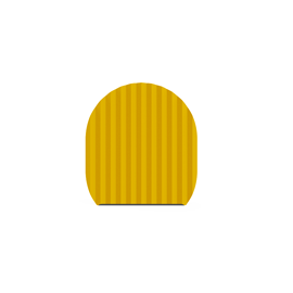 Plaque décorative pour composteur - ondulée et oblongue - jaune miel