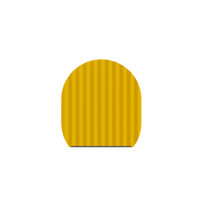 Plaque décorative pour composteur - ondulée et oblongue - jaune miel