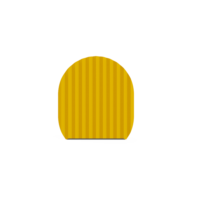 Idfer - Plaque décorative pour composteur - ondulée et oblongue - jaune miel
