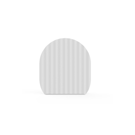 Plaque décorative pour composteur - ondulée et oblonguee - gris télé