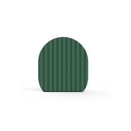 Plaque décorative pour composteur - ondulée et oblongue - vert pin