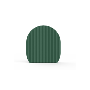 Plaque décorative pour composteur - ondulée et oblongue - vert pin