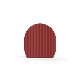 Plaque décorative pour composteur - ondulée et oblongue - rouge brun