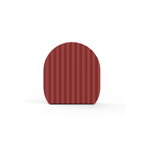 Plaque décorative pour composteur - ondulée et oblongue - rouge brun