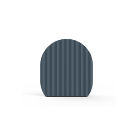 Plaque décorative pour composteur - ondulée et oblongue - bleu gris