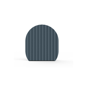 Plaque décorative pour composteur - ondulée et oblongue - bleu gris