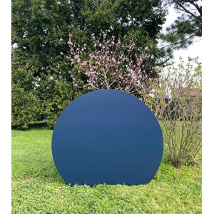 Plaque décorative pour composteur - ondulée et oblongue - bleu gris