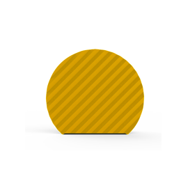 Plaque décorative pour composteur - ondulée et ronde - jaune miel