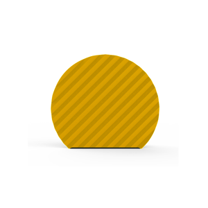 Plaque décorative pour composteur - ondulée et ronde - jaune miel