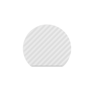 Plaque décorative pour composteur - ondulée et ronde - gris télé