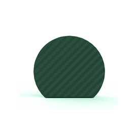 Plaque décorative pour composteur - ondulée et ronde - vert pin