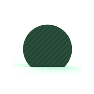 Plaque décorative pour composteur - ondulée et ronde - vert pin