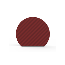 Plaque décorative pour composteur - ondulée et ronde - rouge brun