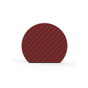 Plaque décorative pour composteur - ondulée et ronde - rouge brun