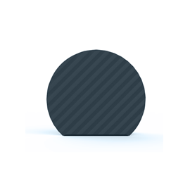 Plaque décorative pour composteur - ondulée et ronde - bleu gris