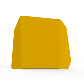 Plaque décorative pour composteur - pliée et rectangle - jaune miel