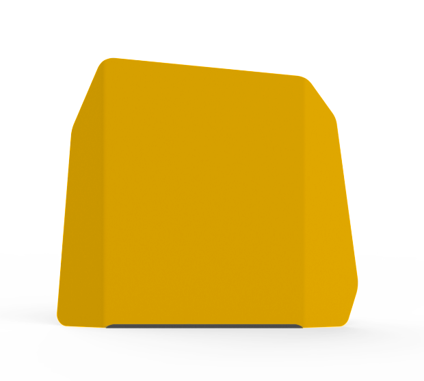 Idfer - Plaque décorative pour composteur - pliée et rectangle - jaune miel