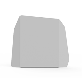 Plaque décorative pour composteur - pliée et rectangle - gris télé