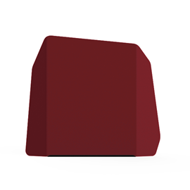 Plaque décorative pour composteur - pliée et rectangle - rouge brun