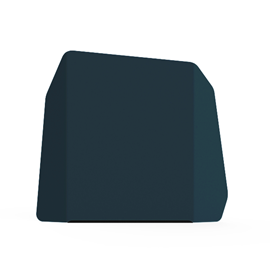 Plaque décorative pour composteur - pliée et rectangle - bleu gris