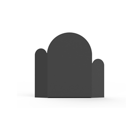 Plaque décorative pour composteur - pliée et arrondie - noir