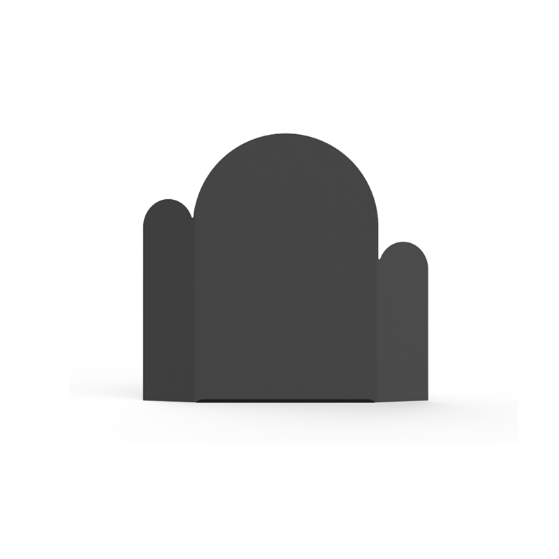 Plaque décorative pour composteur - pliée et arrondie - noir