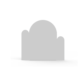 Plaque décorative pour composteur - pliée et arrondie - gris télé