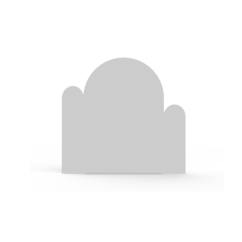 Plaque décorative pour composteur - pliée et arrondie - gris télé