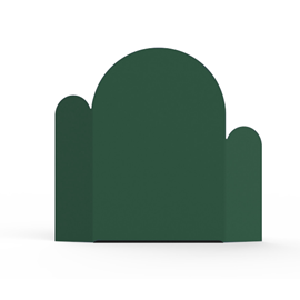 Plaque décorative pour composteur - pliée et arrondie - vert pin