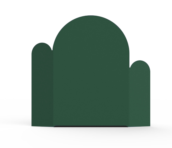 Plaque décorative pour composteur - pliée et arrondie - vert pin