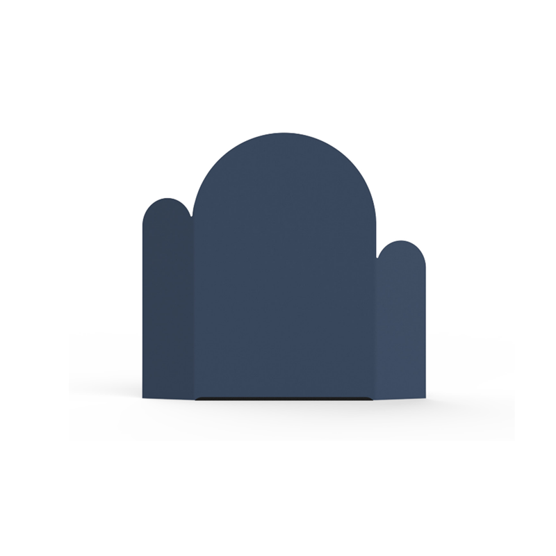 Plaque décorative pour composteur - pliée et arrondie - bleu gris