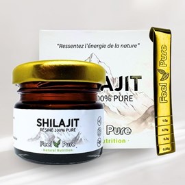 Résine de shilajit pure (30g) et cuillère doseuse