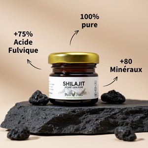 Résine de shilajit pure (30g) et cuillère doseuse