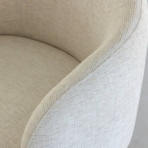 Fauteuil tissu écru