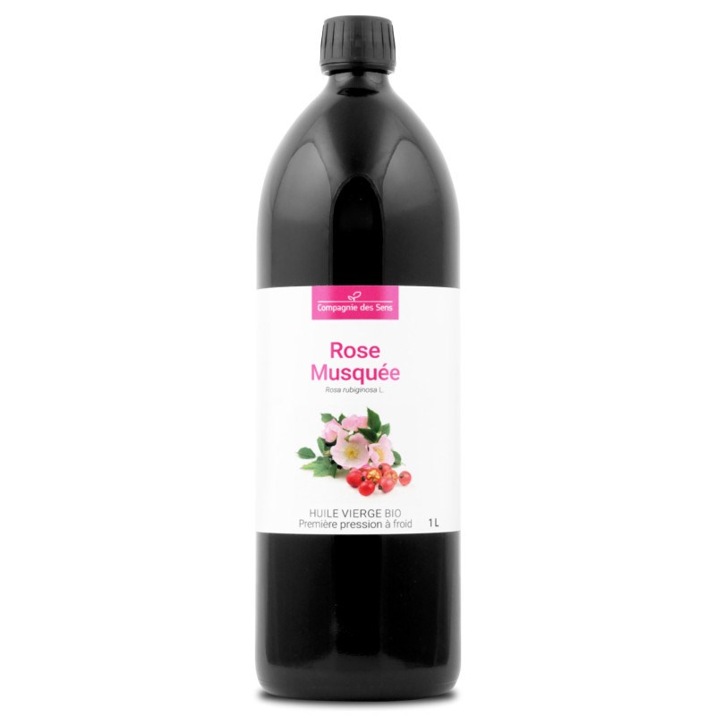 Huile de rose musquée du chili bio - 1l - fraîcheur garantie oxycert® - vierge &
