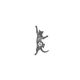 Chat cabriole à suspendre - gris anthracite - 100% inox