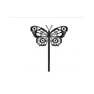 Papillon cocoon à planter - noir - 100% acier inoxydable