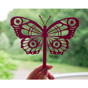 Papillon cocoon à planter - blanc pur - 100% acier inoxydable