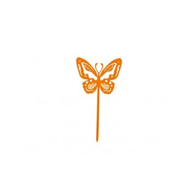 Papillon beautiful à planter - orange pur - 100% acier inoxydable
