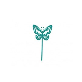 Papillon beautiful à planter - bleu turquoise - 100% acier inoxydable