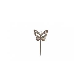 Papillon beautiful à planter - taupe - 100% acier inoxydable
