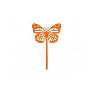Papillon amor à planter - orange pur - 100% acier inoxydable