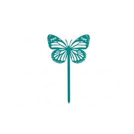 Papillon amor à planter - bleu turquoise - 100% acier inoxydable