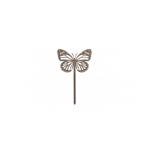 Papillon amor à planter - taupe - 100% acier inoxydable