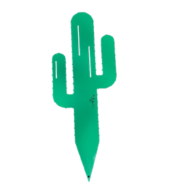 Cactus mr pique à planter - vert printemps - 100% acier galvanisé